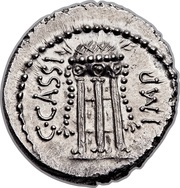Denarius - Cassius C•CASSI IMP / LENTVLVS SPINT obverse image