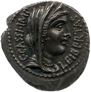 Denarius - Brutus LEIBERTAS C·CASSI·IMP / LENTVLVS SPINT obverse image