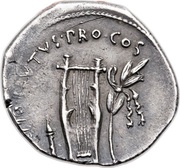 Denarius - Brutus LIBERTAS / CAEPIO•BRVTVS•PRO•COS, Rome, 43 BC - 42 BC reverse image