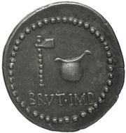 Denarius - Brutus L•PLAET•CEST / BRVT•IMP, Rome, 43 BC - 42 BC reverse image