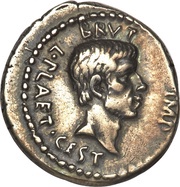 Denarius - Brutus BRVT IMP L•PLAET•CEST / EID•MAR obverse image