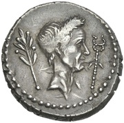 Denarius - Julius Caesar L•LIVINEIVS REGVLVS obverse image