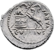 Denarius Vibia: Gaius Vibius Varus; C•VIBIVS VARVS, Rome, 42 BC reverse image