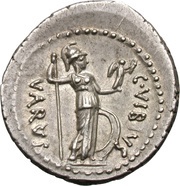 Denarius Vibia: Gaius Vibius Varus; C•VIBIVS VARVS, Rome, 42 BC reverse image