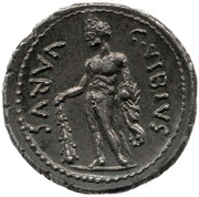 Denarius Vibia: C. Vibius Varus; C•VIBIVS VARVS, Rome, 42 BC reverse image