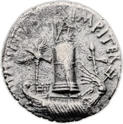 Denarius - Sextus Pompeius PRÆF•CLAS•ET•ORÆ•MARIT•EX•S•C; Scylla obverse image