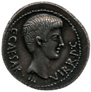 Denarius - Q. Salvidienus Rufus C•CAESAR•III•VIR•R•P•C obverse image