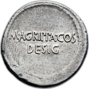 Denarius - Octavius IMP•CAESAR DIVI•IVLI•F / M•AGRIPPA•COS DESIG, Rome, 38 BC reverse image
