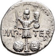 Denarius - Mark Antony M·ANT·AVGVR·III·VIR·R·P·C / IMP·TER, Rome, 37 BC reverse image