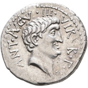 Denarius - Mark Antony ANT•AVGV•III•VIR•R•P•C / IMP TER obverse image