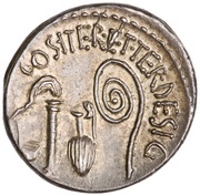Denarius - Octavian IMP·CAESAR·DIVI·F·III·VIR·ITER·R·P·C / COS·ITER·ET·TER·DESIG, Rome, 37 BC reverse image