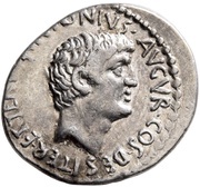 Denarius - Mark Antony ANTONIVS·AVGVR·COS·DES·ITER·ET·TERT / IMP·TERTIO·III·VIR·R·P·C obverse image