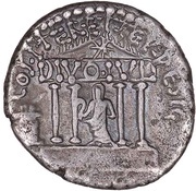 Denarius - Octavian COS ITER ET TER DESIG / DIVO IVL, Rome, 36 BC reverse image
