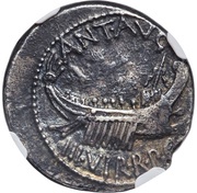 Denarius - Mark Antony CHORTIVM·PRAETORIARVM obverse image