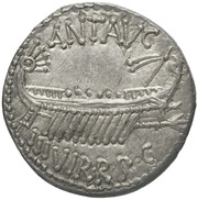 Denarius - Mark Antony ANT·AVG III·VIR·R·P·C / CHORTIS·SPECVLATORVM obverse image