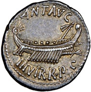Denarius - Mark Antony LEG IV obverse image