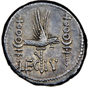 Denarius - Mark Antony LEG IV, Rome, 32 BC - 31 BC reverse image