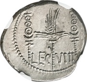 Denarius - Mark Antony LEG VIII, Rome, 32 BC - 31 BC reverse image