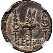 Denarius - Mark Antony LEG VIIII, Rome, 32 BC - 31 BC reverse image