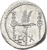Denarius - Mark Antony LEG X, Rome, 32 BC - 31 BC reverse image
