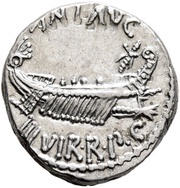Denarius - Mark Antony LEG XI obverse image