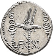 Denarius - Mark Antony LEG XI, Rome, 32 BC - 31 BC reverse image