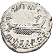 Denarius - Mark Antony LEG XV obverse image
