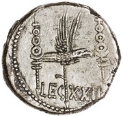 Denarius - Mark Antony LEG XXII, Rome, 32 BC - 31 BC reverse image