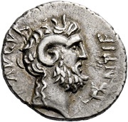 Denarius - Octavian AVGVR PONTIF / IMP CAESA͡R DIVI F obverse image