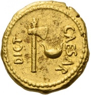 Aureus - Julius Caesar CAESAR DICT / ITER obverse image