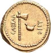 Aureus - Julius Caesar CAESAR DICT / ITER obverse image