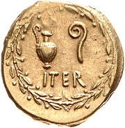 Aureus - Julius Caesar CAESAR DICT / ITER reverse image