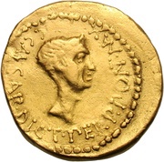 Aureus - Octavius C•CAESAR•COS•PONT•AVG / C•CAESAR•DICT•PERP•PONT•MAX, Rome, 43 BC reverse image