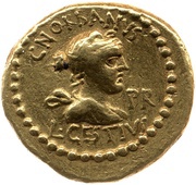 Aureus Norbana: Gaius Norbanus Flaccus; Lucius Cestius; C·NORBANVS L·CESTIVS PR / S·C obverse image