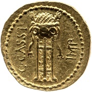 Aureus - Cassius LIBERTAS M·AQVINVS·LEG / C·CASSI IMP, Rome, 43 BC - 42 BC reverse image