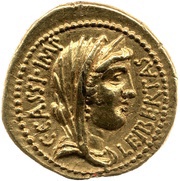 Aureus - Cassius LEIBERTAS C·CASSI·IMP / LENTVLVS SPINT obverse image
