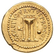 Aureus - Brutus L·SESTI·PRO·Q / Q·CAEPIO·BRVTVS·PRO·COS reverse image