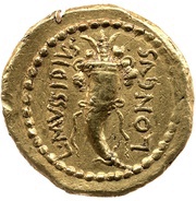 Aureus - Marcus Aemilius Lepidus M·LEPIDVS·III·VIR·R·P·C / L·MVSSIDIVS LONGVS, Rome, 42 BC reverse image