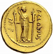 Aureus Clodia: Publius Clodius; P·CLODIVS M·F, Rome, 42 BC reverse image