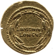 Aureus Mussidia: Lucius Mussidius Longus; L·MVSSIDIVS LONGVS, Rome, 42 BC reverse image