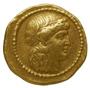 Aureus Mussidia: Lucius Mussidius Longus; L·MVSSIDI LONGI obverse image