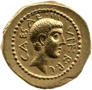Aureus - Octavian CAESAR·III·VIR·R·P·C / S C obverse image