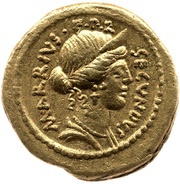 Aureus Arria: Marcus Arrius Secundus; M·ARRIVS SECVNDVS F·P·R obverse image