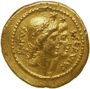 Aureus Servia: Lucius Servius Rufus; L·SERVIVS RVFVS / TVSCVL obverse image