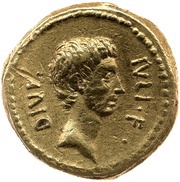 Aureus - Octavian DIVI IVLI·F / TI·SEMPRON·GRACCVS IIII·VIR·Q·D obverse image