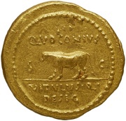Aureus - Octavian DIVI·F / Q·VOCONIVS VITVLVS DESIG S C, Rome, 40 BC reverse image