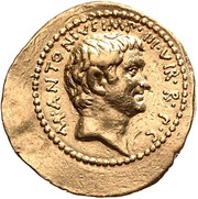 Aureus - Marcus Antonius M·ANTONIVS·IMP·III·VIR·R·P·C obverse image