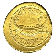Aureus - Mark Antony CHORTIVM · PRAETORIARVM obverse image