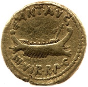 Aureus - Mark Antony ANT·AVG III·VIR·R·P·C / LEG IV obverse image