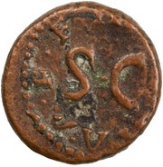 Quadrans IIIVIR A A A F F S C, Rome, 9 BC reverse image